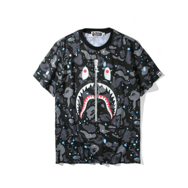 Áo phông bape galaxy cá mập, t shirt bape galaxy cá mập