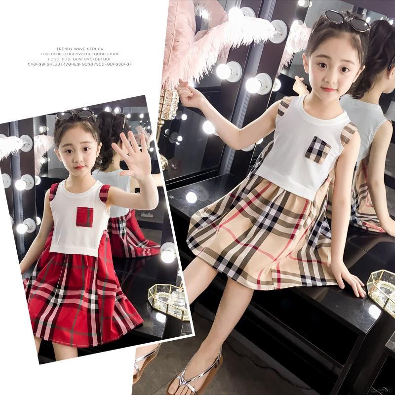 Đầm xòe không tay thiết kế dễ thương cho bé gái