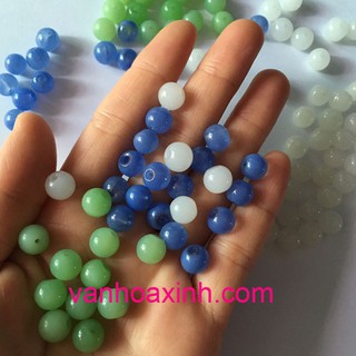 🌺Hạt đá màu trơn size 8-10mm