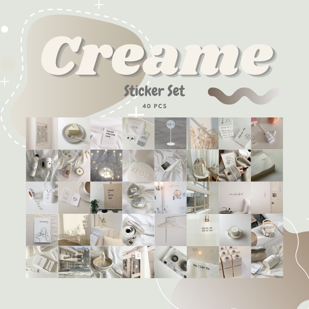 Aesthetic Sticker Set - 40 tấm