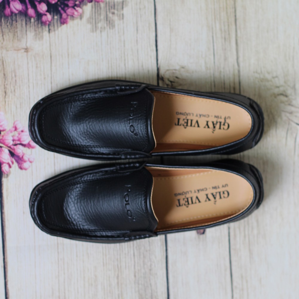 Giày Lười Thời Trang Nam Plo Đen [+2 Đôi Tất] | BigBuy360 - bigbuy360.vn