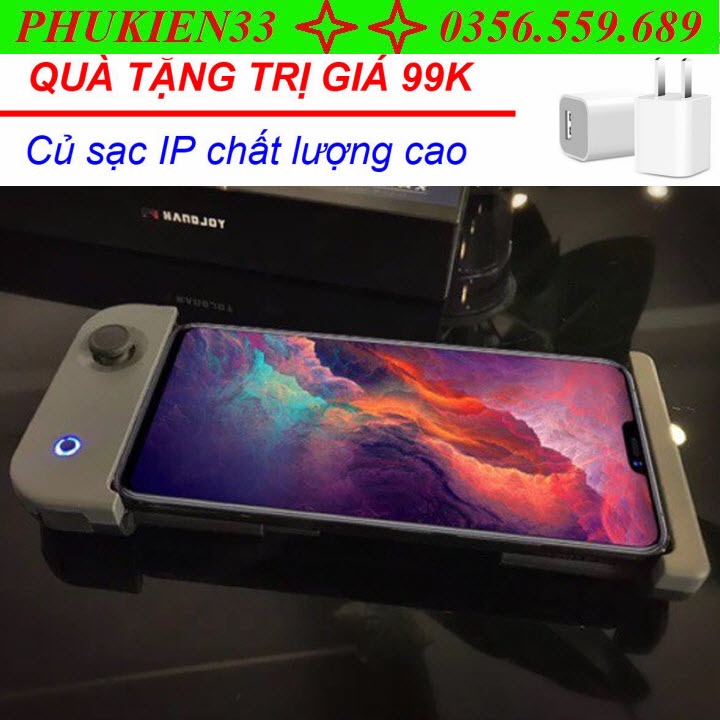 (Quà tặng trị giá 99k) Tay Cầm Chơi Game Mobile Bluetooth 4.0 Handjoy X-Max tặng kèm củ sạc Iphone chất lượng cao