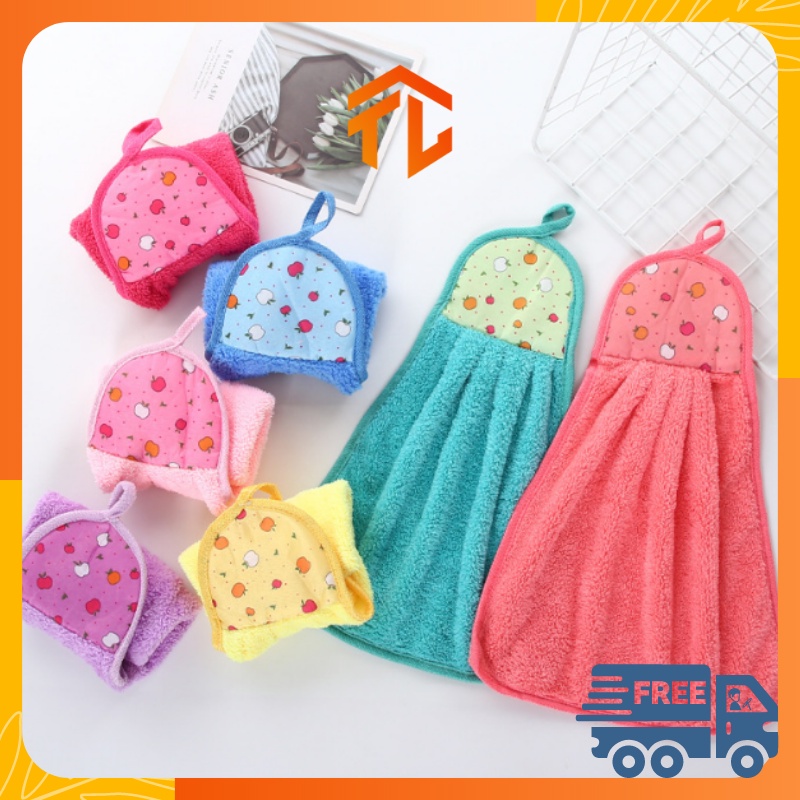 KHĂN LAU TAY NHÀ BẾP CÓ MÓC TREO-SIÊU THẤM NƯỚC