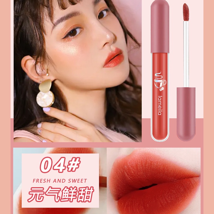 Son Môi Dạng Lỏng 6 Màu Sắc Tùy Chọn Chống Thấm Nước Chống Dính Cốc Dưỡng Ẩm Lâu Trôi