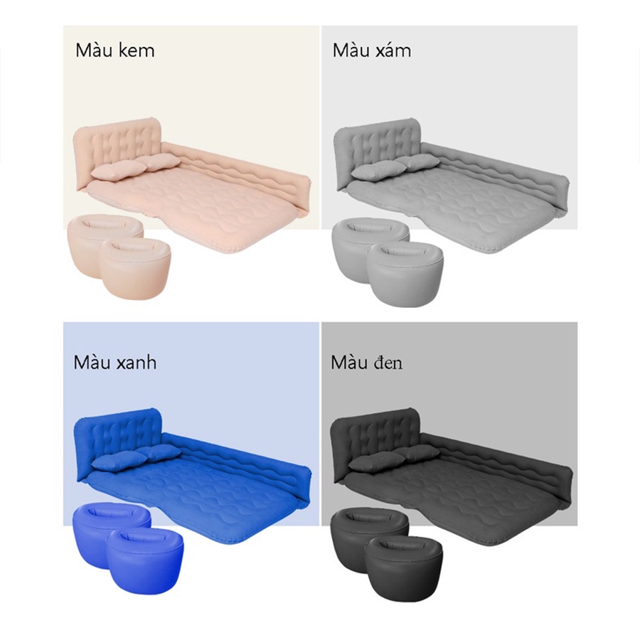 Đệm hơi ô tô tiện dụng cao cấp cho xe hơi 4-7 chỗ nệm tựa lưng chắn trẻ em_ibb