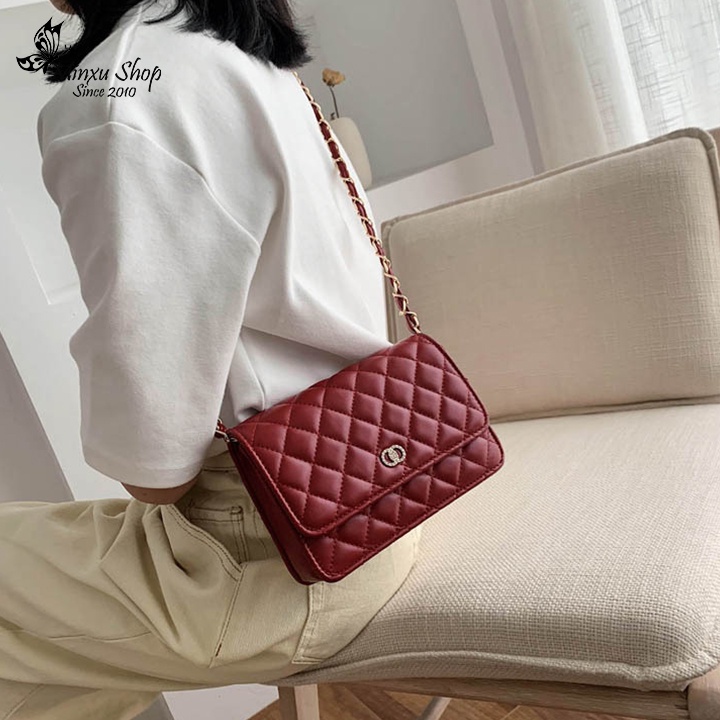 Túi Xách Đeo Chéo Nữ, Túi Đeo Dây Xích Sang Chảnh, Chất Liệu Da PU Cao Cấp Phong Cách Hàn Quốc TD21