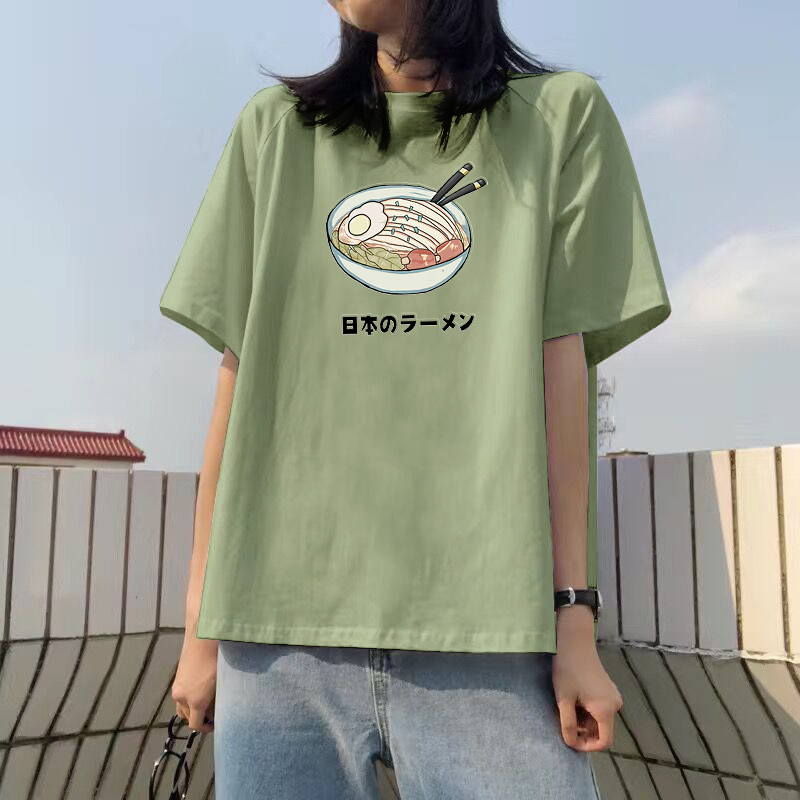 Áo Thun HIIXIIVI Nữ Tay Ngắn 100% Cotton Phong Cách Hàn Quốc 2021