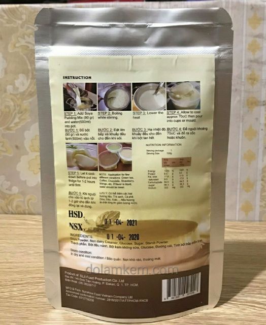Bột Tàu Hũ 🌮 LÀM SẴN🌮 450g, tàu hủ Nấu với nước sôi ,để lạnh, thêm trân đường đen