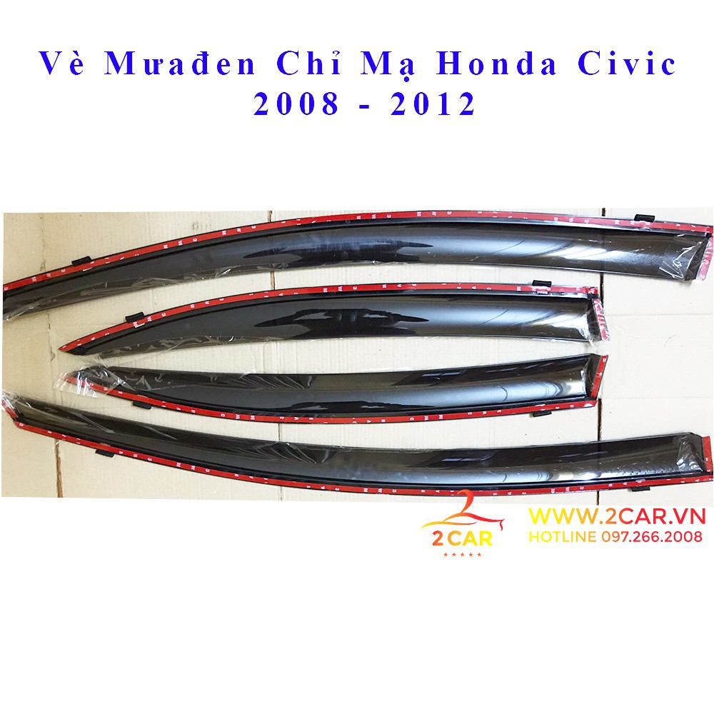 Vè che mưa chỉ mạ Honda Civic 2008 - 2020