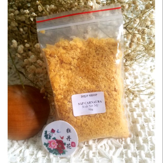 Sáp carnauba 10g, 50g- Nguyên liệu làm son handmade