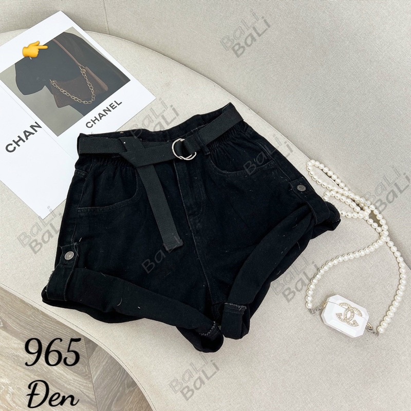 Quần shorts jeans mã 965 ống rộng lưng cao- TA alohashop91