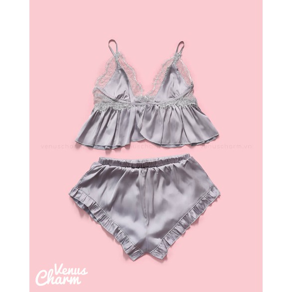 Đồ ngủ nữ sexy, lụa mềm mịn, không đệm quyến rũ Venus Croptop Bèo | BigBuy360 - bigbuy360.vn