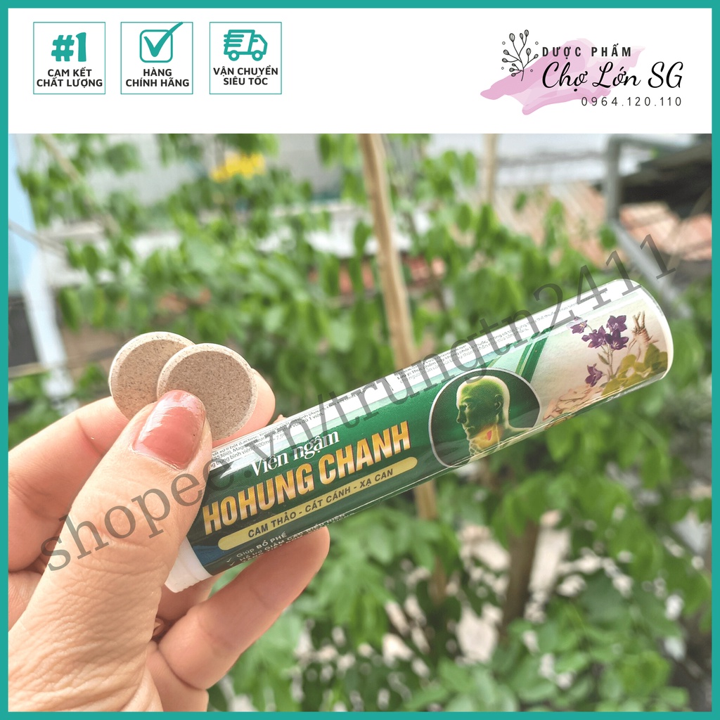 Viên ngậm hohung chanh, giúp bổ phế, giảm ho - hộp 24 viên