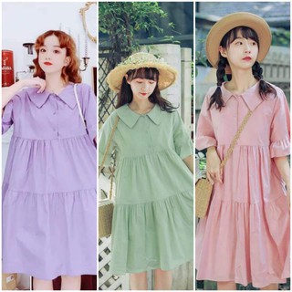 Đầm babydoll 2 tầng tay loe