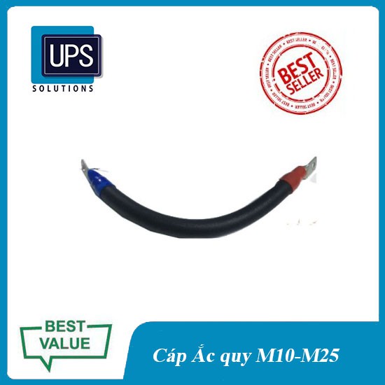 Cáp Nối Ắc Quy Tiêu Chuẩn M10 - M16 - M25 BẤM SẴN - CÓ ĐẦU CHỤP 2 MÀU
