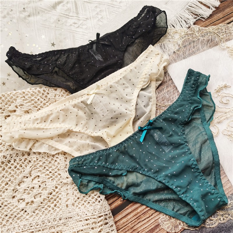 Quần lót ren chấm bi viền bánh bèo Edeli | BigBuy360 - bigbuy360.vn