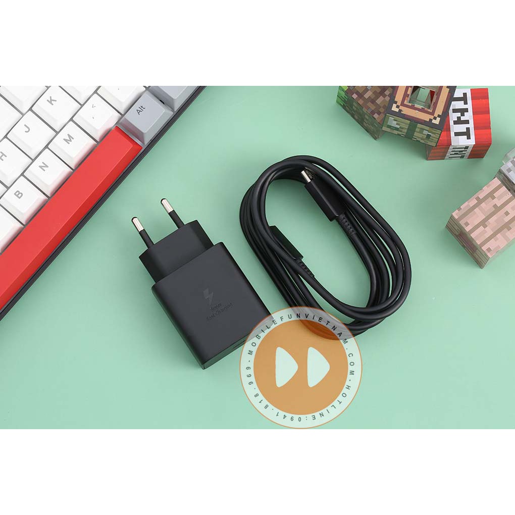 Bộ sạc nhanh SAMSUNG 45W kèm cáp 5A chính hãng, Hỗ trợ sạc siêu nhanh 2.0