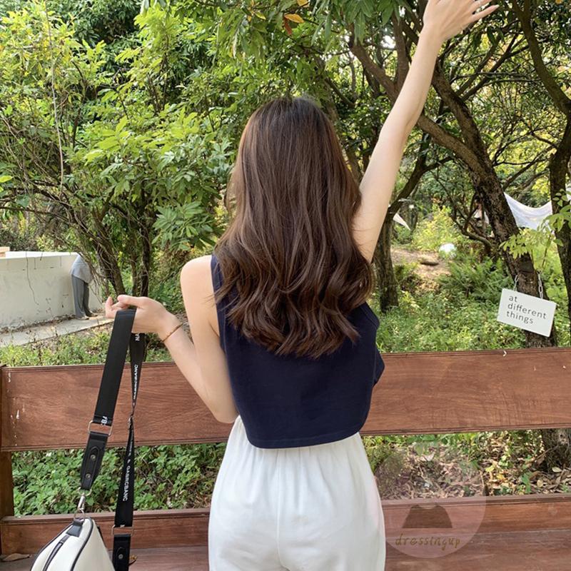 Áo Sát Nách Cổ Tròn In Chữ Và Số Thời Trang Mùa Hè Cho Nữ