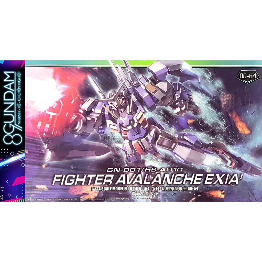 Mô Hình Lắp Ráp Gundam HG 00 Avalanche Exia (TT Hongli) (tặng kèm base)