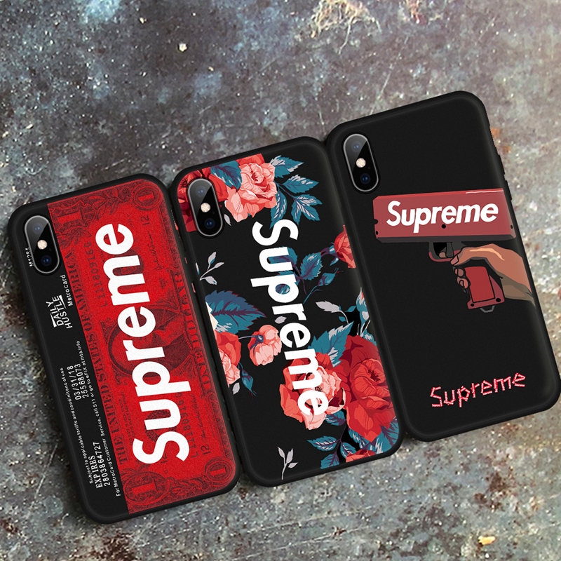 Ốp điện thoại nhựa mềm in logo SUPREME xinh xắn cho iPhone 6 6s 7 8 Plus X 10 XR XS MAX