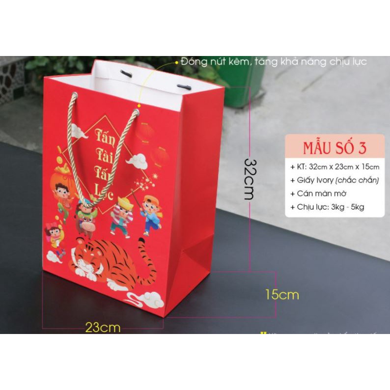 Túi giấy siêu rẻ dùng để đựng quần áo phụ kiện size 32x23x15 cm (mẫu 3)