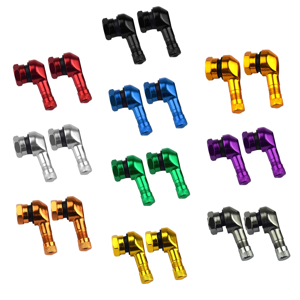 Bộ 2 Van Bánh Xe Máy 90 Độ Bằng Hợp Kim Nhôm CNC Chất Lượng Cao