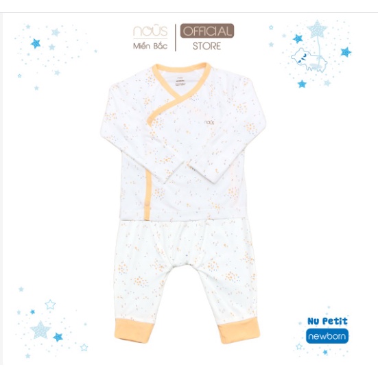 Bộ Quần Áo Nous CLNB trắng hình hoa NB (Size Newborn NB)