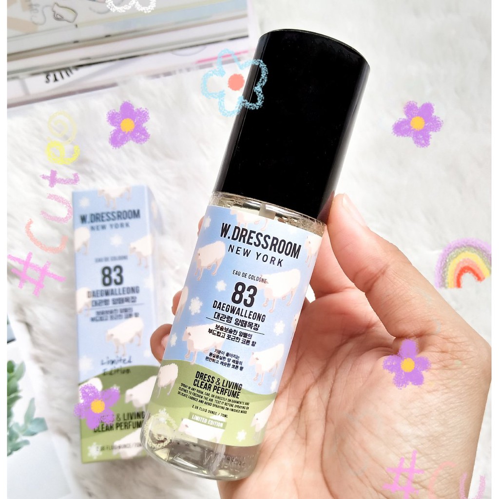 Nước hoa xịt thơm quần áo W.Dressroom mùi 97,49 mùa đông lạnh, hoa anh đào - NiNiShop