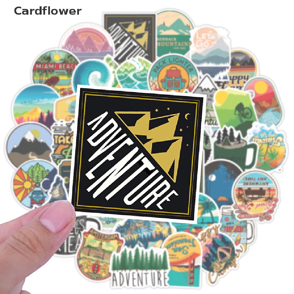 Bộ 50 Miếng Dán Trang Trí Chống Thấm Nước Dành Cho Đi Du Lịch