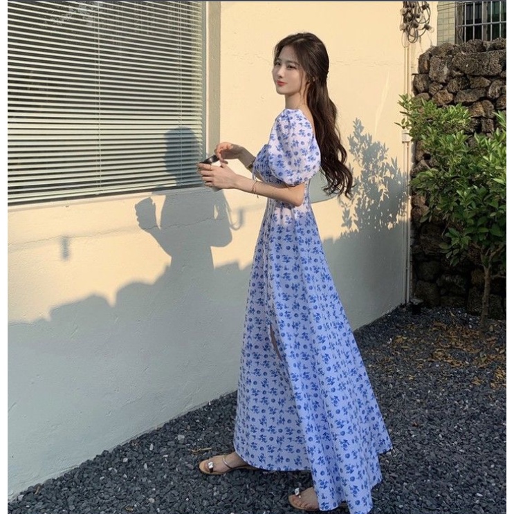 váy xanh đầm tay phồng đầm hở lưng váy đi biển đầm midi váy xẻ tà đầm trễ vai váy hoa nhí vintage đầm cổ vuông đầm bigsize nữ váy nữ xinh đầm vintage váy nữ xinh váy đi chơi đầm đi tiệc đầm nữ