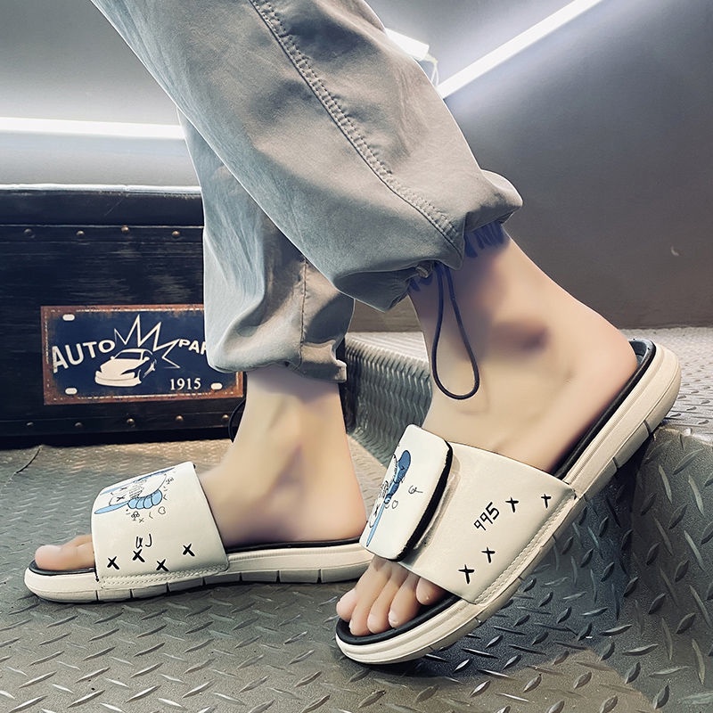 Oeggeo shop Dép Quai Dán Đế Dày Kiểu Dáng Thể Thao Dành Cho Nam Và Nữ