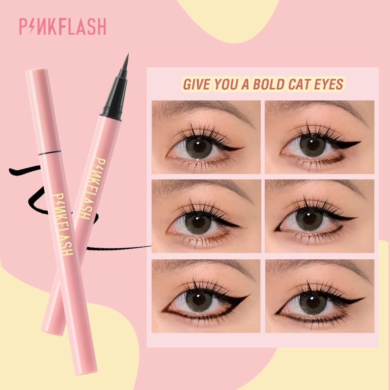 Bút Kẻ Mắt Dạng Lỏng Lâu Trôi Chống Thấm Nước Nhanh Khô Không Bị Nhòe PINKFLASH