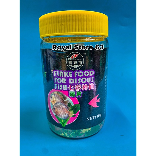 Discus Clever Fish thức ăn cá Dĩa dạng lá bánh tráng hủ 40g