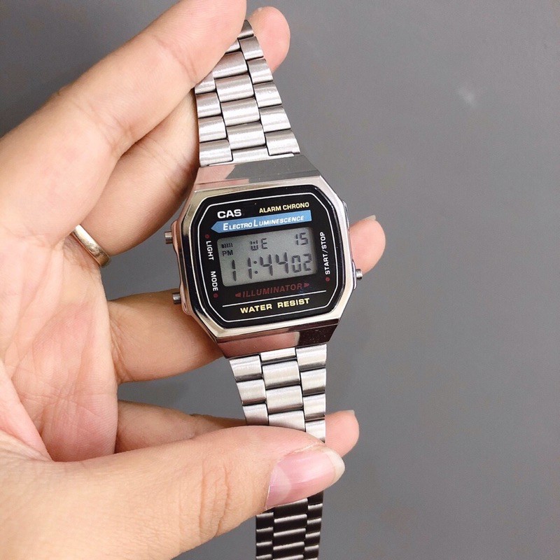 [Sẵn Hàng ]Đồng hồ nam và nữ AG168 dây kim loại không gỉ chống nước | BigBuy360 - bigbuy360.vn