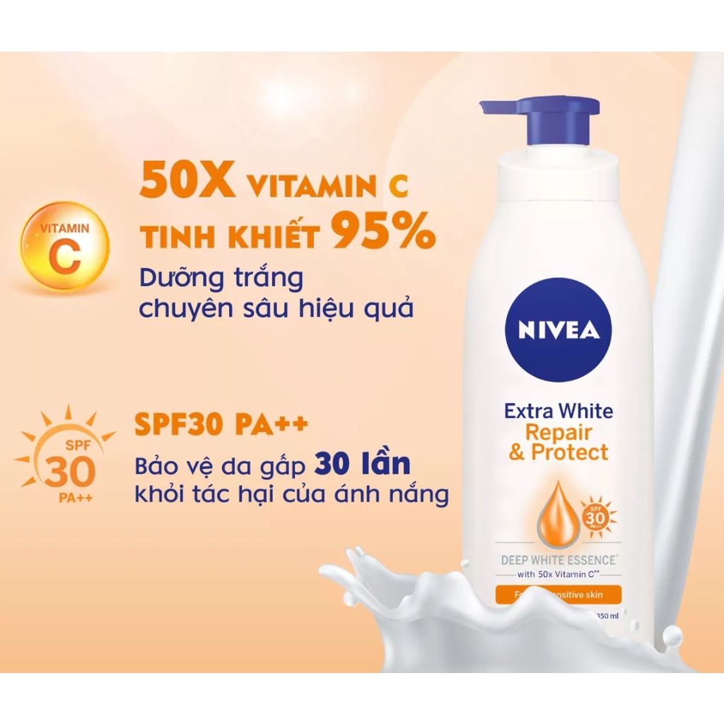 Bộ đôi Sữa dưỡng thể trắng da Ngày & Đêm NIVEA