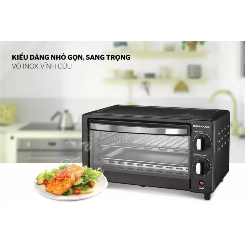 Lò nướng Sunhouse SHD-4606 10L. Công xuất 800W. Tiết kiệm điện năng. Bảo hành 12 tháng