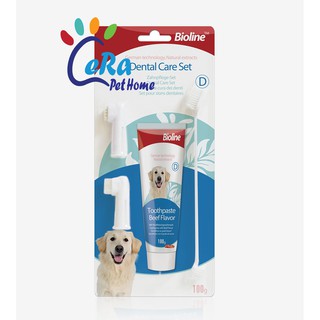 Bộ Kem Đánh Răng Cho Chó Mèo - Bioline Dental
