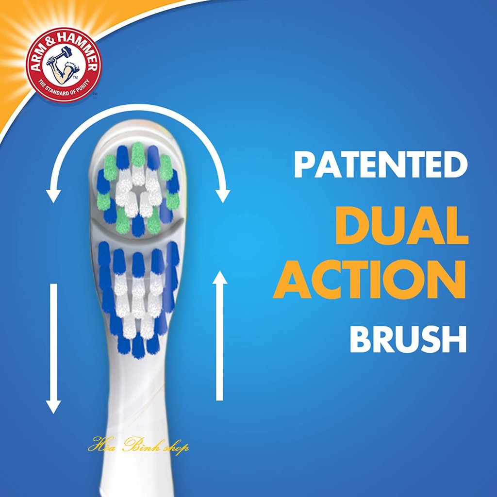 Bàn chải đánh răng cao cấp chạy pin Arm &amp; Hammer Spinbrush Pro Clean Dual Action Battery Toothbrush (Hàng Store Mỹ)