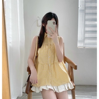 Áo kẻ caro sát nách