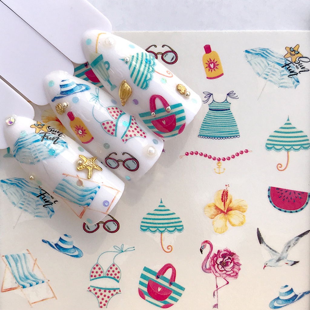 [beautymart] Miếng Dán Trang Trí Móng Tay Nghệ Thuật Nhiều Kiểu Dáng Phong Cách Giáng Sinh Mùa Đông Cho