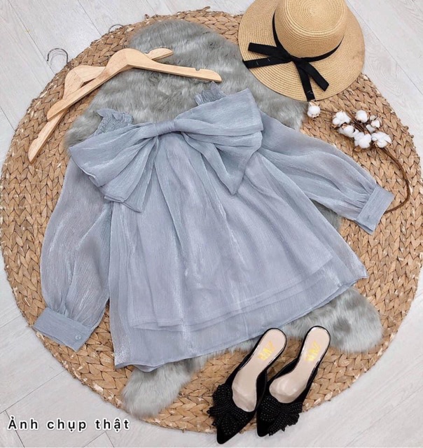 ❤️ ẢNH CHỤP THẬT ÁO BẸT VAI NƠ TO #160k