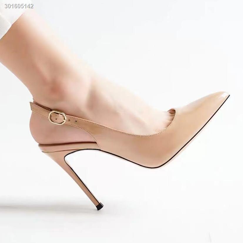 Giày Cao Gót Da Bóng Thời Trang Mùa Hè Cho Nữ 2021
