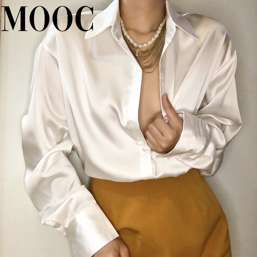 Áo Sơ Mi Lụa Cao Cấp Dài Tay Nhiều Màu Hottrend 2021