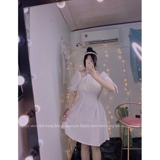 ĐẦM CỔ YẾM TAY CỘT NƠ [BIGSIZE 60-90KG]