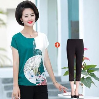 Bộ mặc nhà trung niên, cho mẹ _lụa