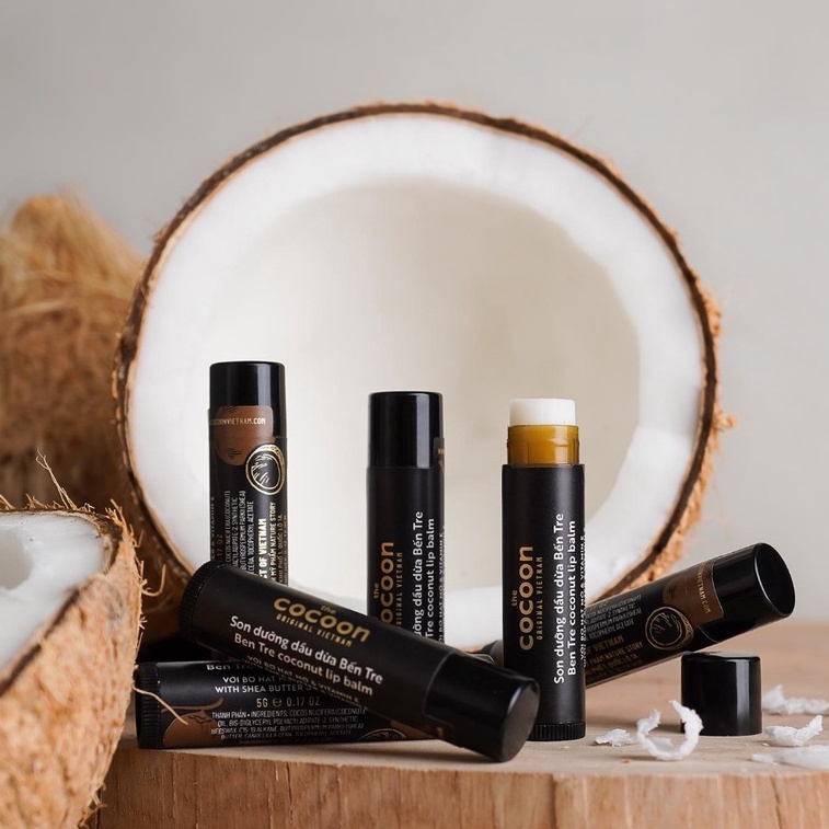 Son Dưỡng Môi Chiết Xuất Dầu Dừa Bến Tre The Cocoon Ben Tre Coconut Lip Balm 5g