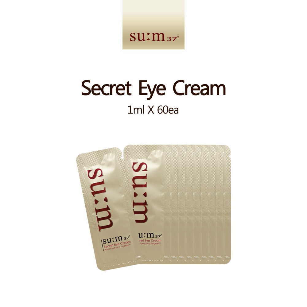 [Su: m37] Kem dưỡng mắt Sum37 Secret 1ml X 60ea / Kem chăm sóc mắt / Hàm lượng dinh dưỡng cao / Kem 