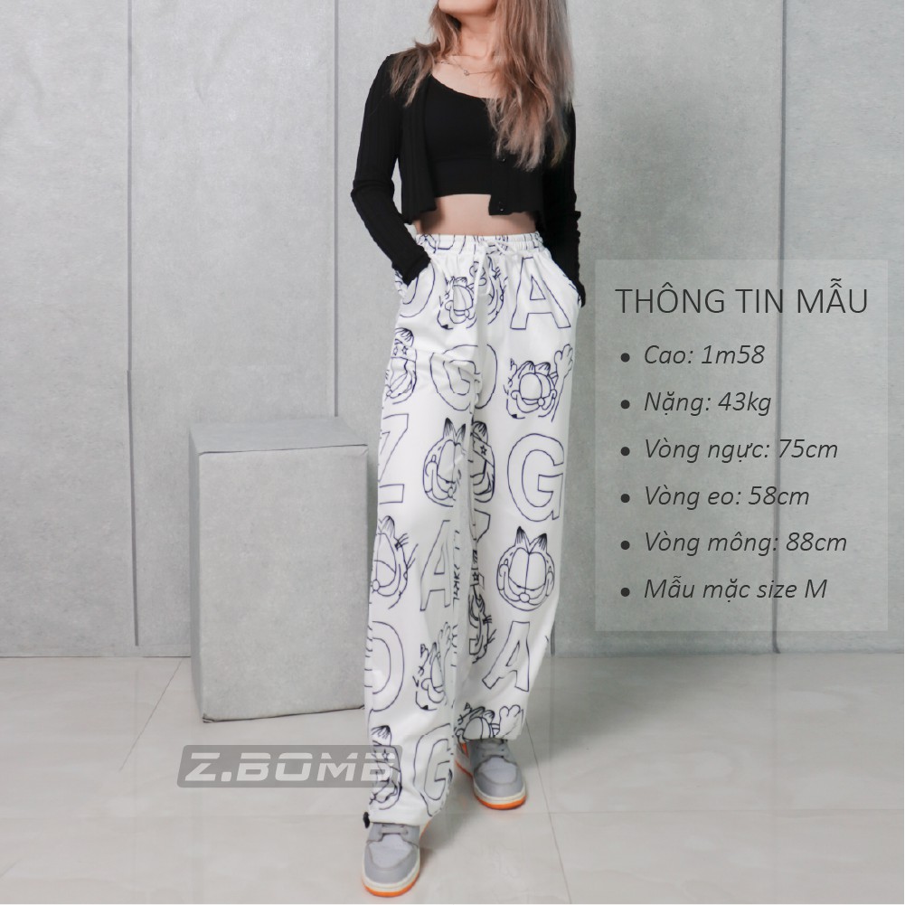 Quần Jogger Mèo Béo Unisex Nam Nữ Ống Rộng Ống Bó Rút Gấu 2 Form Thể Thao ZBOMB | BigBuy360 - bigbuy360.vn