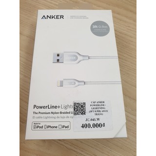 Cáp Lightning Anker Powerline+ - Dài 0.9m - A8121 (hàng chính hãng anker phân phối tại Việt Nam)