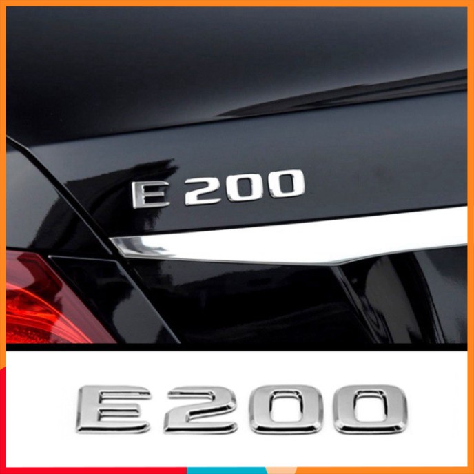 Sản Phẩm  Decal tem chữ E300, E200 dán đuôi xe hơi ..